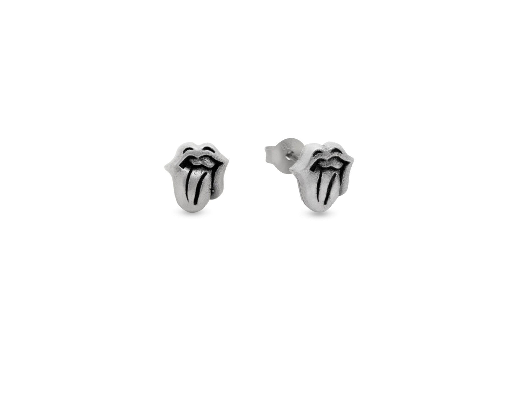 Rock ’n’ Roll Silver Stud Earrings