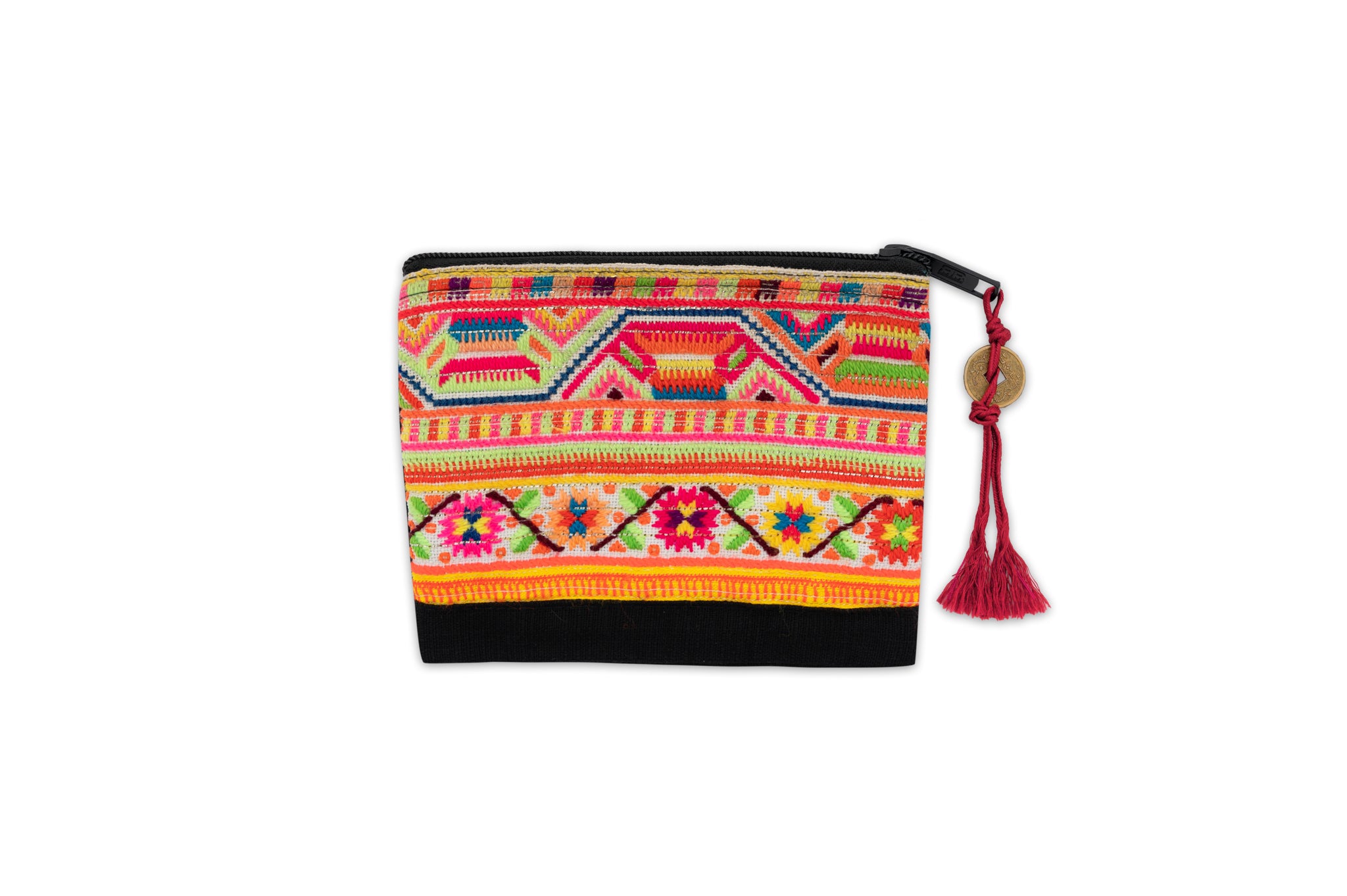 Hmong Embroidered Coin Purse with Tassel Charm