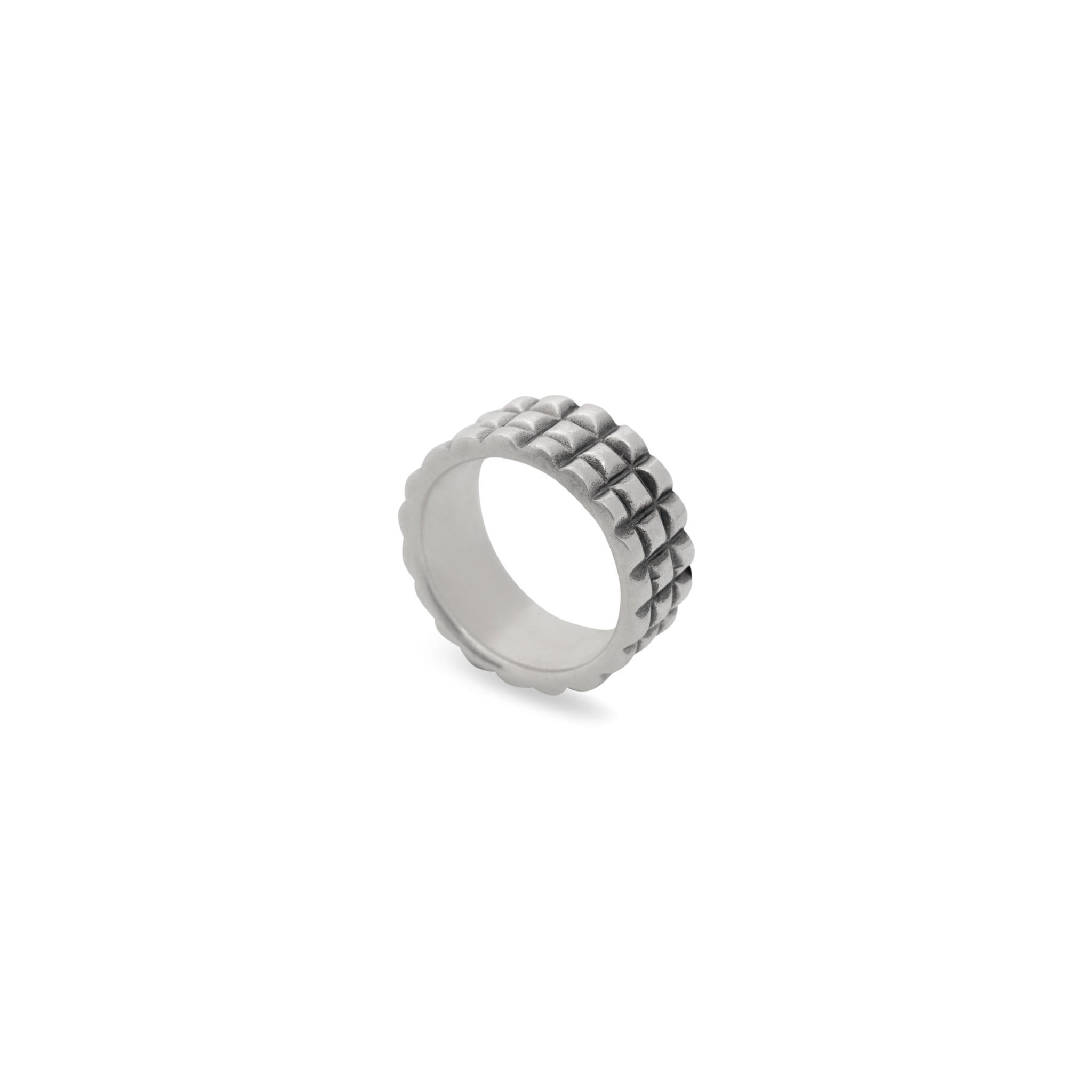 Textured Band Silver Ring