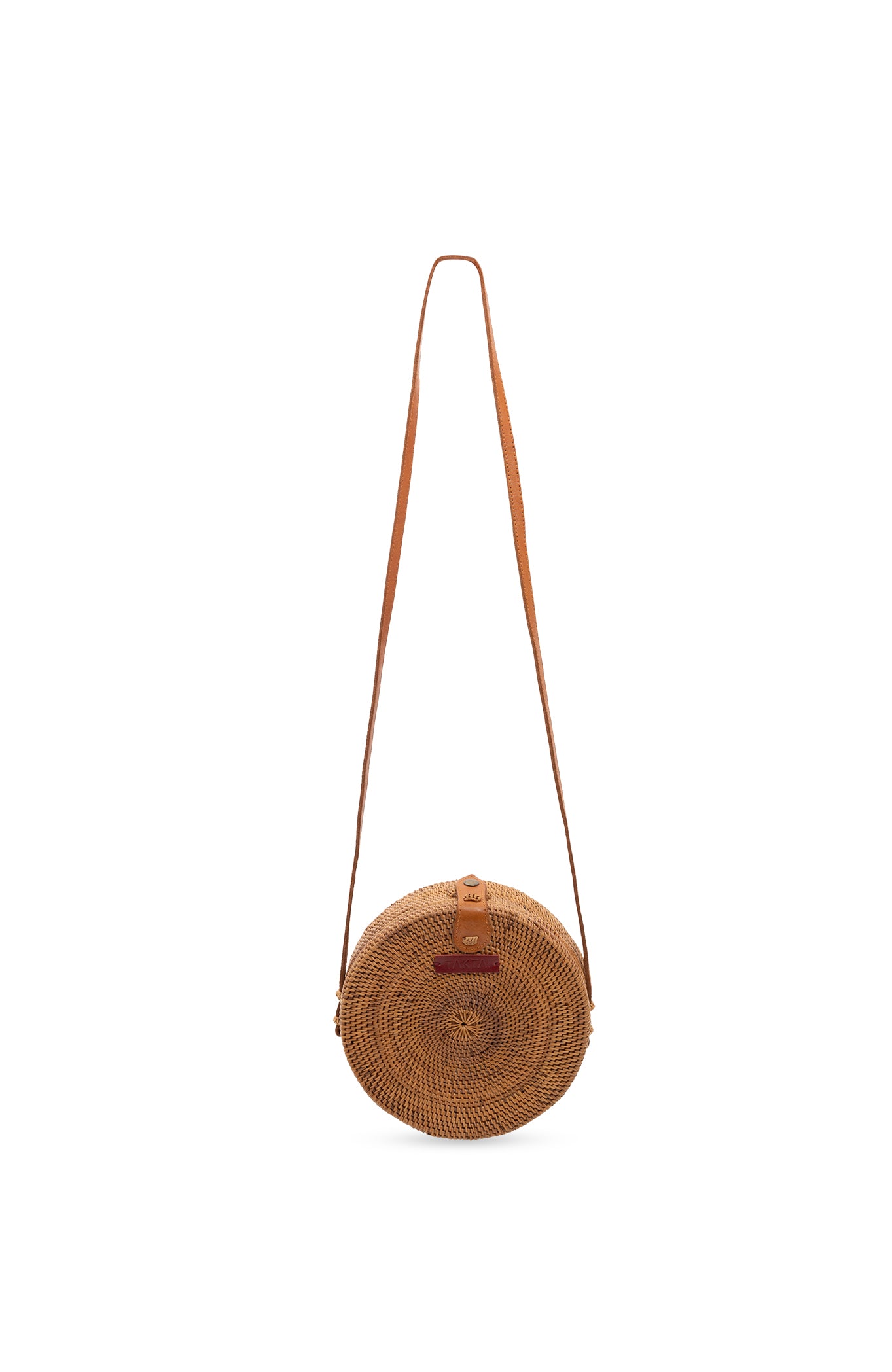 Handwoven Natural Fiber Round Bag