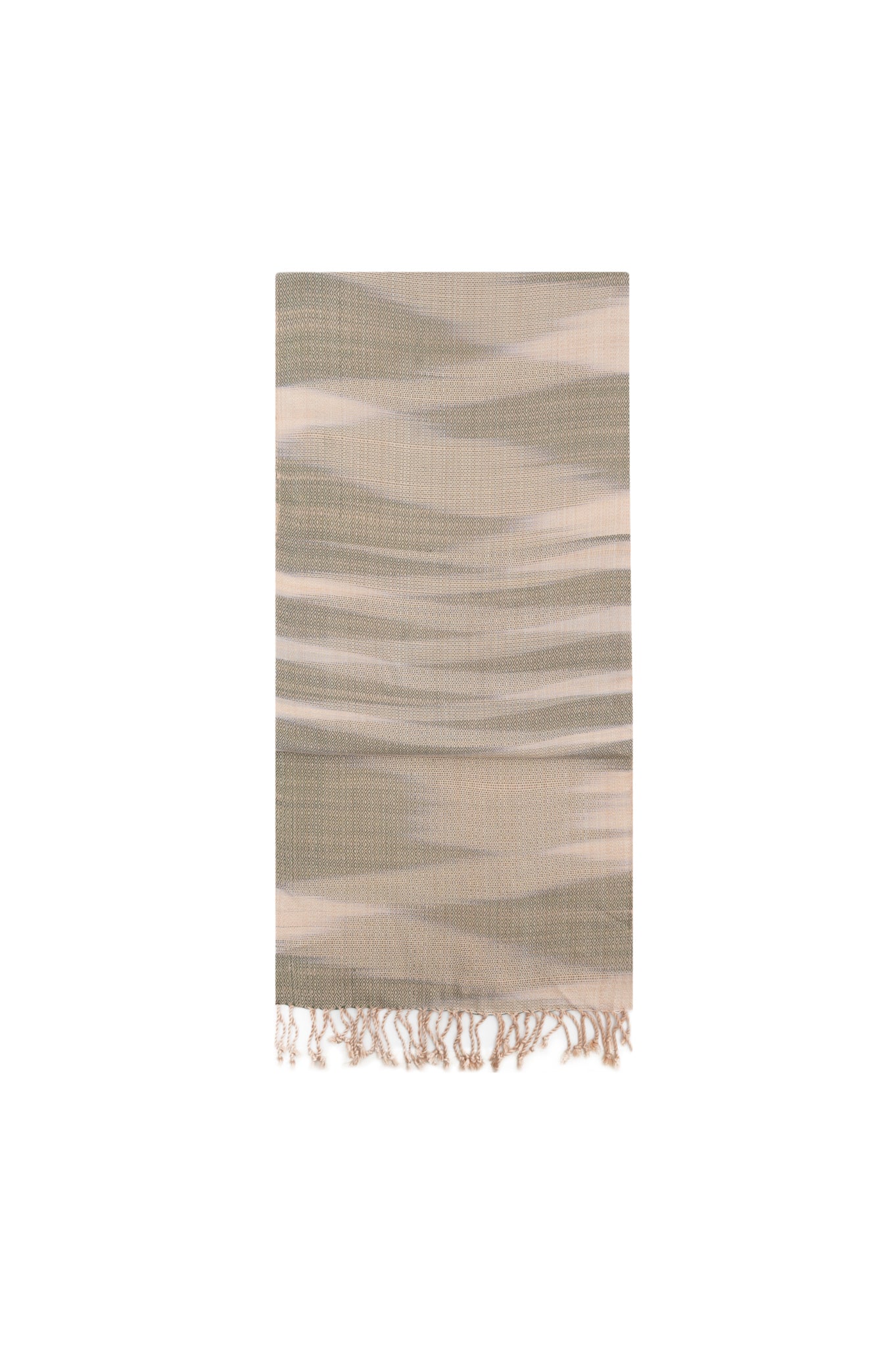 Natural Earth-Tone Ikat Scarf