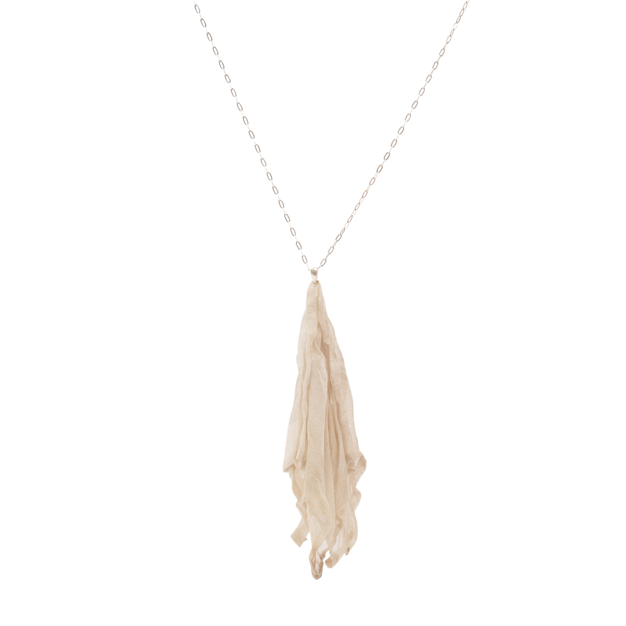 Fabric Tassel Pendant Necklace
