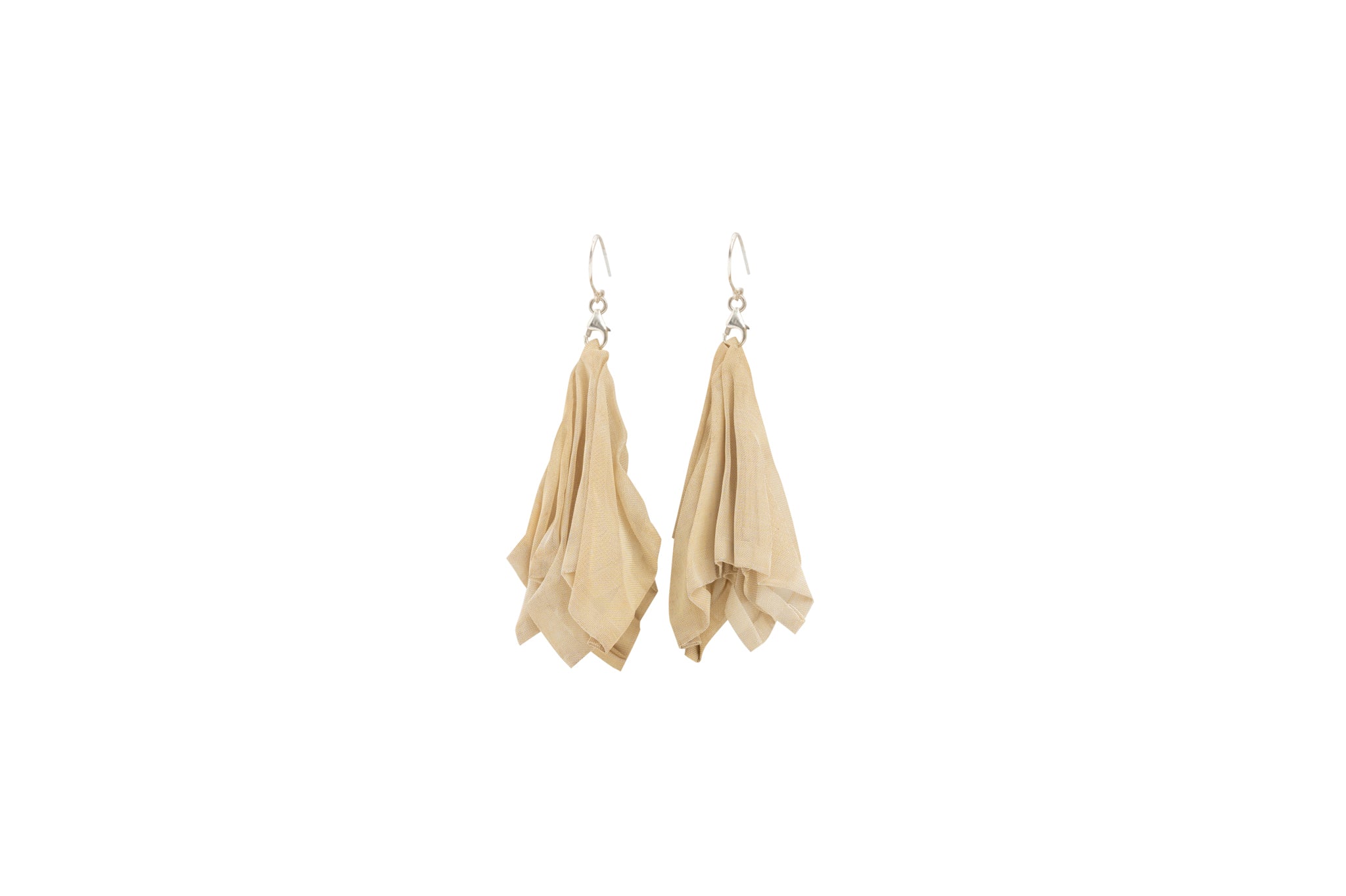 Fabric Tassel Drop Earrings