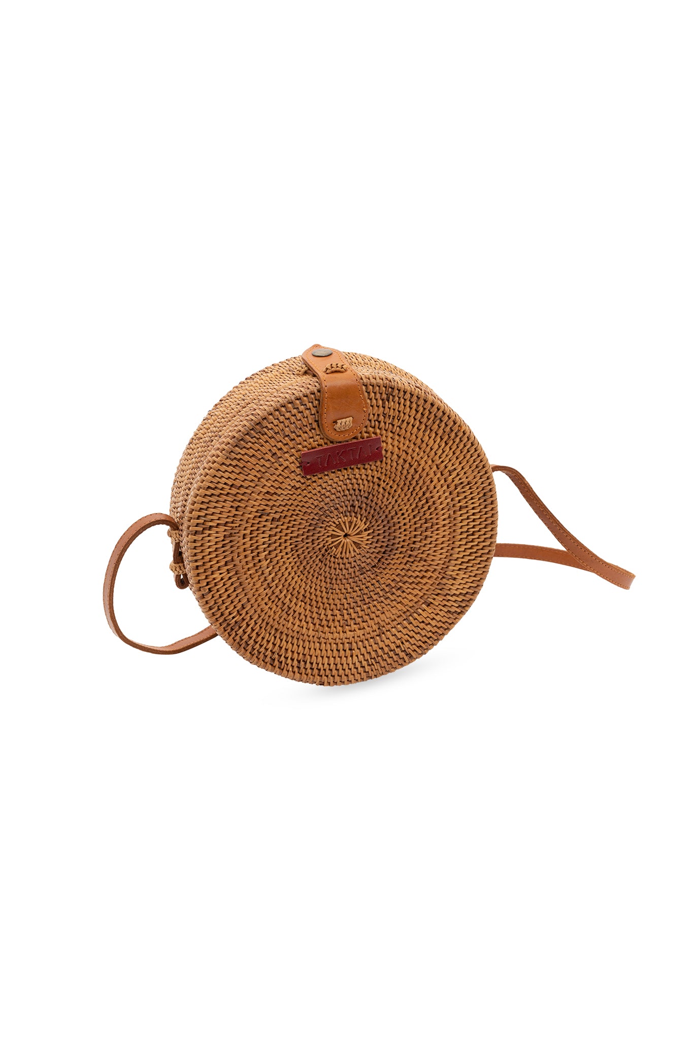 Handwoven Natural Fiber Round Bag